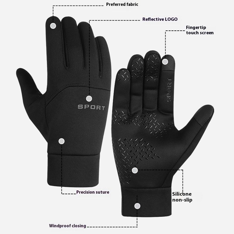 Gants pour hommes, résistants au froid, imperméables, antidérapants, sports d'hiver, équitation chaude pour femmes, écran tactile extérieur avec_voghion.com