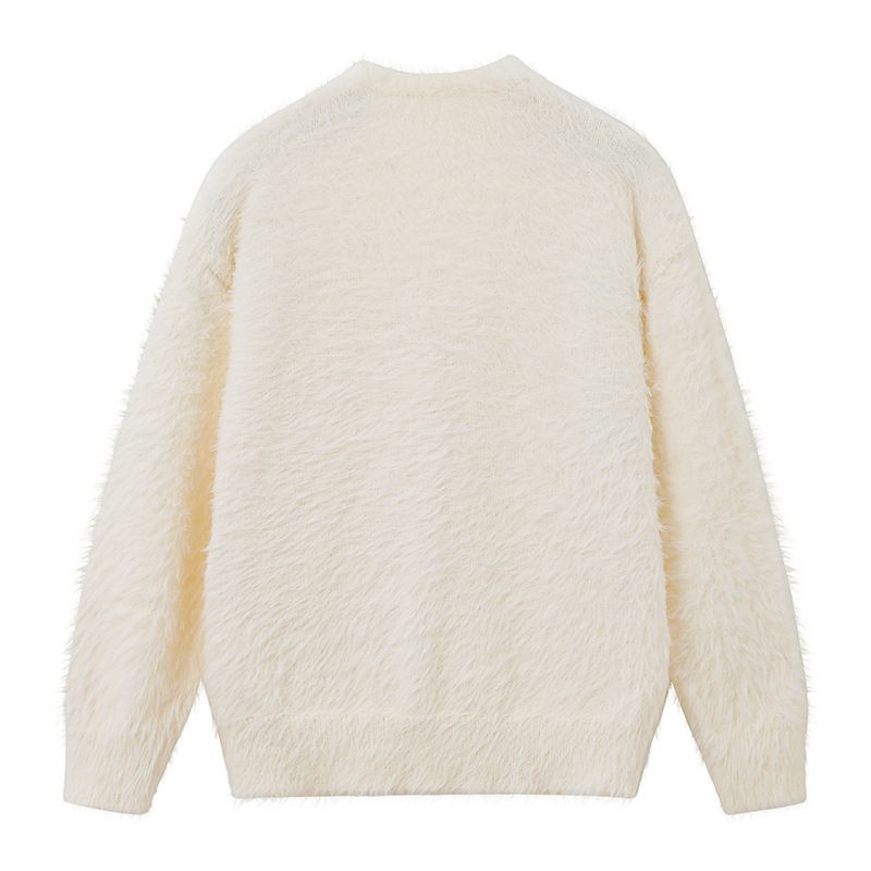 American Retro Cardigan Sweater Men's Autumn And Winter Heavyweight Quality Warm Color-Blocking Cool Knitted Sweater Jac_voghion.com