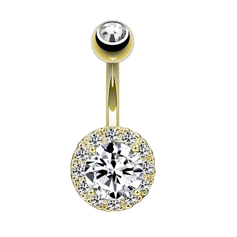 Women's Jewelry Zircon Belly Button Ring Belly Button Nail Belly Button Buckle_voghion.com
