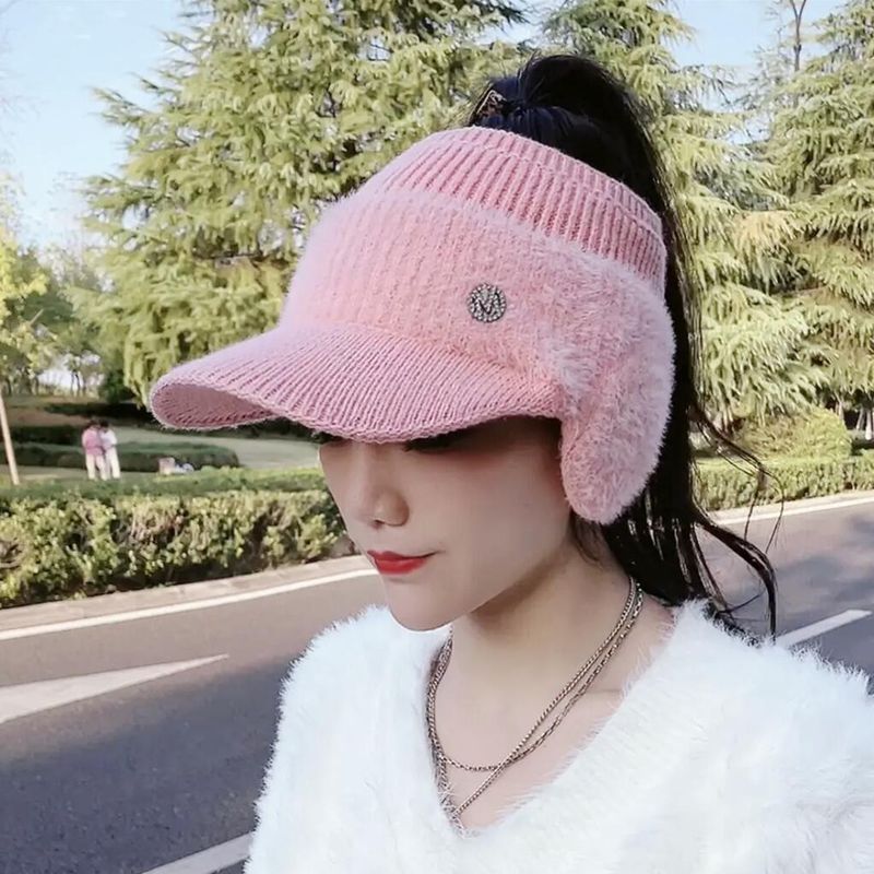 2025 Ear Protection Open Top Women, New Fashionable Running Sports For Autumn And Winter, Windproof, Thickened, Warm,_voghion.com