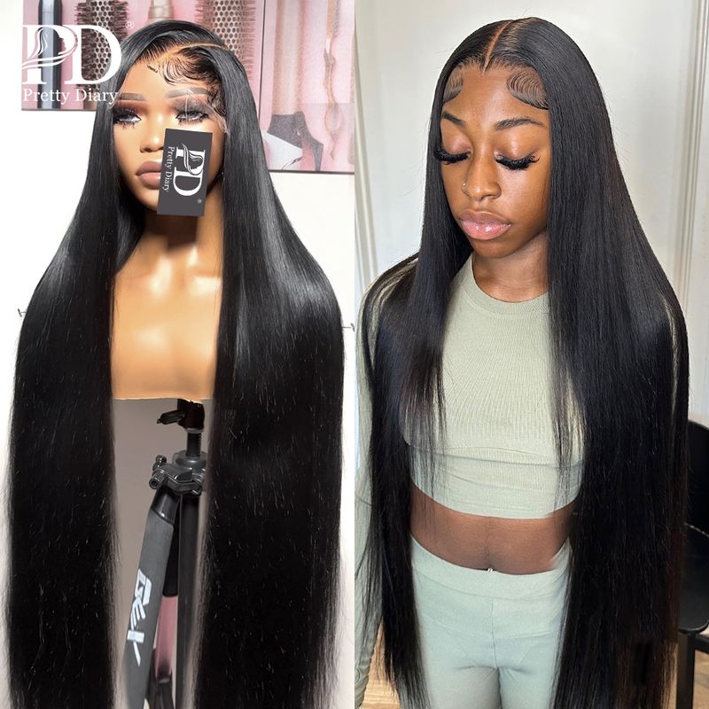 hete verkoop 250% Bone Straight 5x5 Lijmloze Voorgeplukte 13x4 Frontale Pruik 13x6 Transparante Kant Front Pruiken Voor Vrouwen_voghion.com