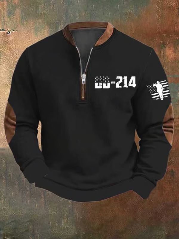 Moletom masculino com estampa 3D de meio zíper para outono e inverno_voghion.com