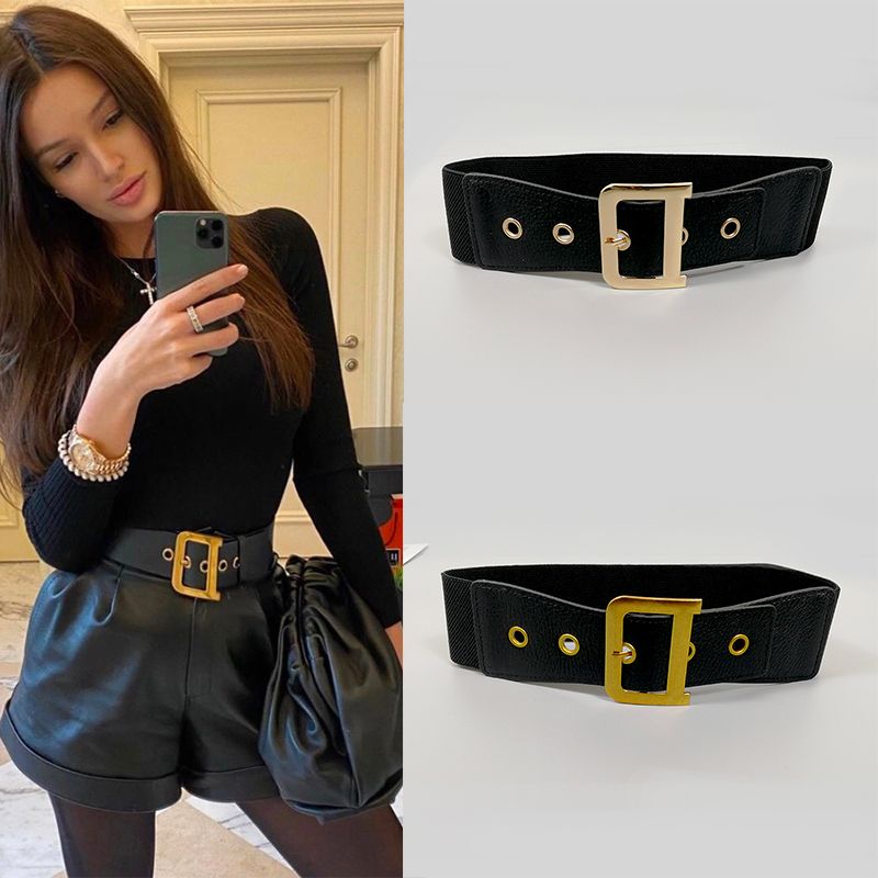 HOT Cinture larghe elastiche per corsetti per le donne Fondine elasticizzate grandi di alta qualità Abito in vita femminile Cintura in maglione Facile_voghion.com