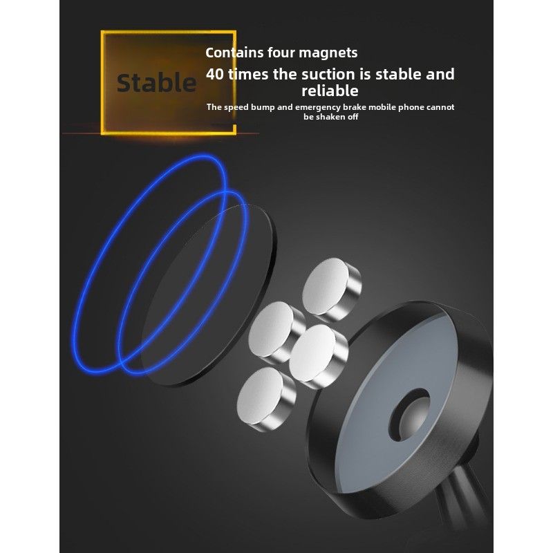 Nieuwe mobiele telefoonhouder, universele supermagnetische metalen autohouder draait 360 graden uit de trend mobiele telefoonhouder_voghion.com