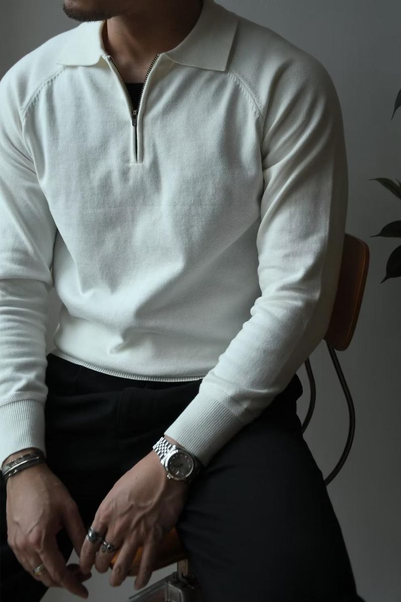 Men's Oversized Knit Sweater – Korean & Japanese Inspired Loose Fit Winter Pullover (White/Grey/Black, M-3XL)_voghion.com