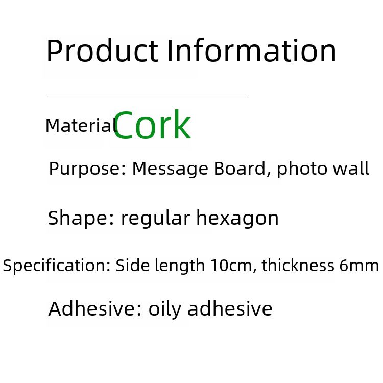 Cork board Photo Wall kindergarten self-adhesive Cork background wall board work display board hexagonal cork board_voghion.com