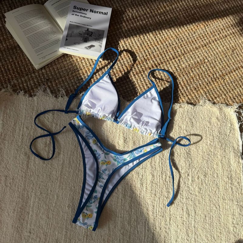 Bikini-Set mit Leopardenmuster – Sexy Triangel-Bademode mit seitlicher Schnürung für Damen_voghion.com