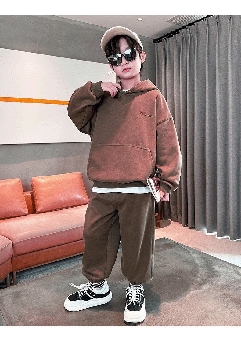 Kinderkleding Jongens Lentepak Modieus 2025 Nieuwe Lente- en Herfststijl Middelgrote en Grote Kinderen Lente Knappe Modieuze Jongenstrend_voghion.com