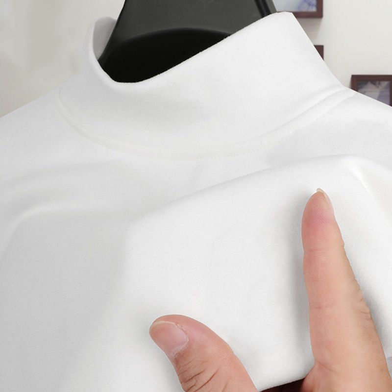 Abbigliamento da uomo, invernale, in pile bifacciale, con accumulo di calore, caldo, versatile, per adolescenti, mezza dolcevita, a maniche lunghe_voghion.com
