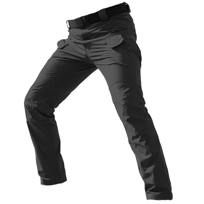 Outdoor Stretch Quick-Dry Men Thin Long Summer Tactical Breathable Waterproof Pants Ix7 Multi-Pocket_voghion.com