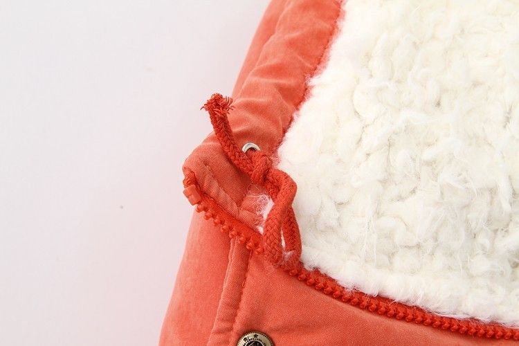 2023 frauen Neue Herbst und Winter Koreanischen Stil Große Tasche Baumwolle Mantel Kordelzug Taille Sherpa Samt Verdickt Revers Parka_voghion.com