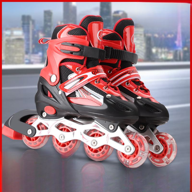 Pattini in linea professionali per adulti e bambini in PVC con rotelle universali e scarpe scorrevoli_voghion.com