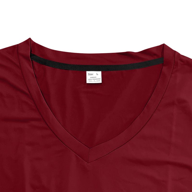 Herrenbekleidung T-Shirt Einfarbig V-Ausschnitt Kurzarm Sommer Neue Große Größe Trend Tops_voghion.com