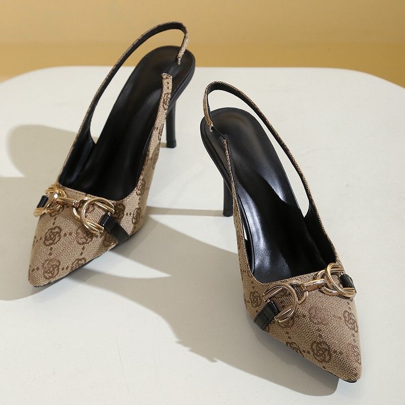 Sandali con tacco alto, sottili e appuntiti, da donna, con tacco a spillo, con fibbia, con paillettes e tacco a spillo, grandi dimensioni_voghion.com