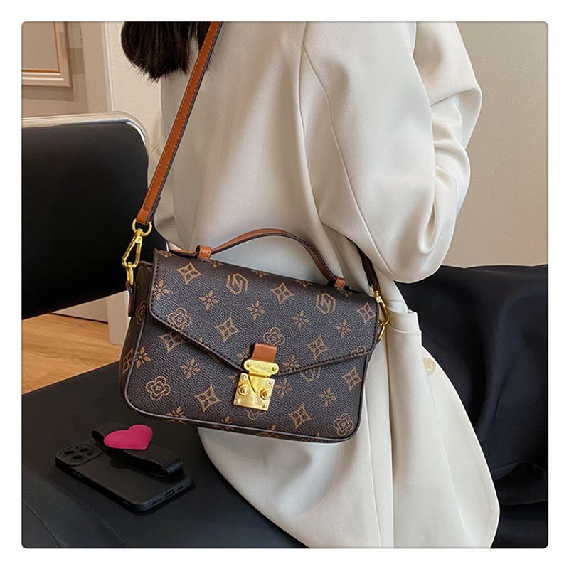 Modetryckt 2023 Nytt mode koreansk stil Enkelaxel Crossbody Handhållen liten fyrkantig väska för kvinnor_voghion.com