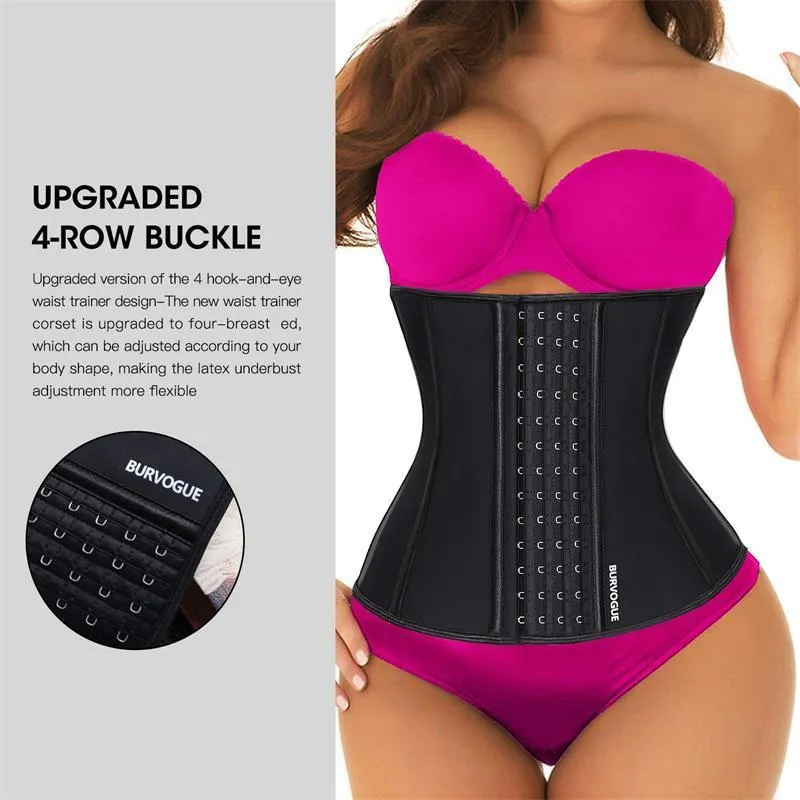 Talje Mave Shaper Burvogue Waist Trainer Korset til Vægttab Kvinder Latex Corset Body Shaper Mave Talje Cincher_voghion.com