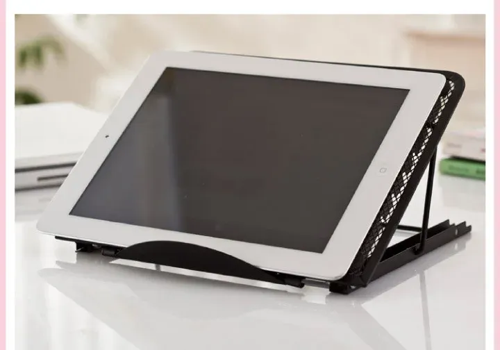 Supporto per base multifunzionale pieghevole per computer portatile e tablet in metallo, accessori per ufficio, supporto stabile e durevole_voghion.com