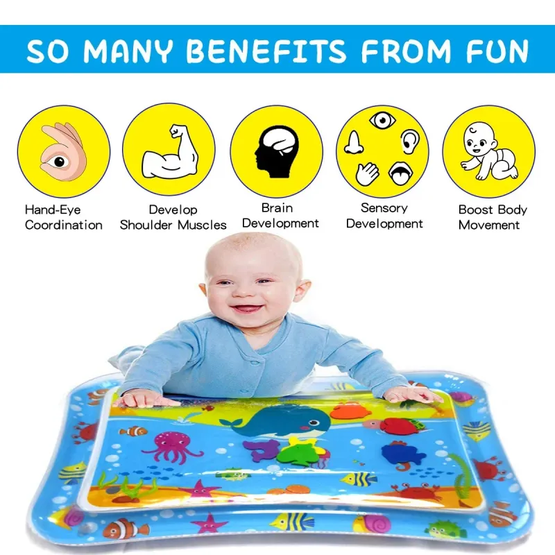 Summer Inflatable Water Mat PVC Playmat Toddler Activity Play Center Water Mat For Babies Early Education Developing Sum_voghion.com