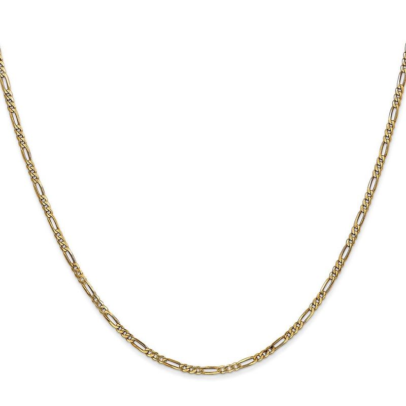 14K 1.8mm Flat Figaro Chain_voghion.com
