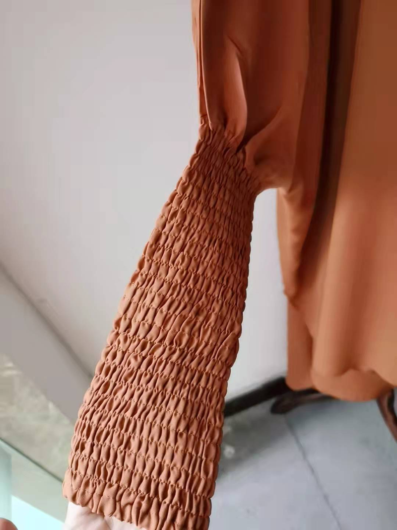 Women's solid color robe two-piece set_voghion.com
