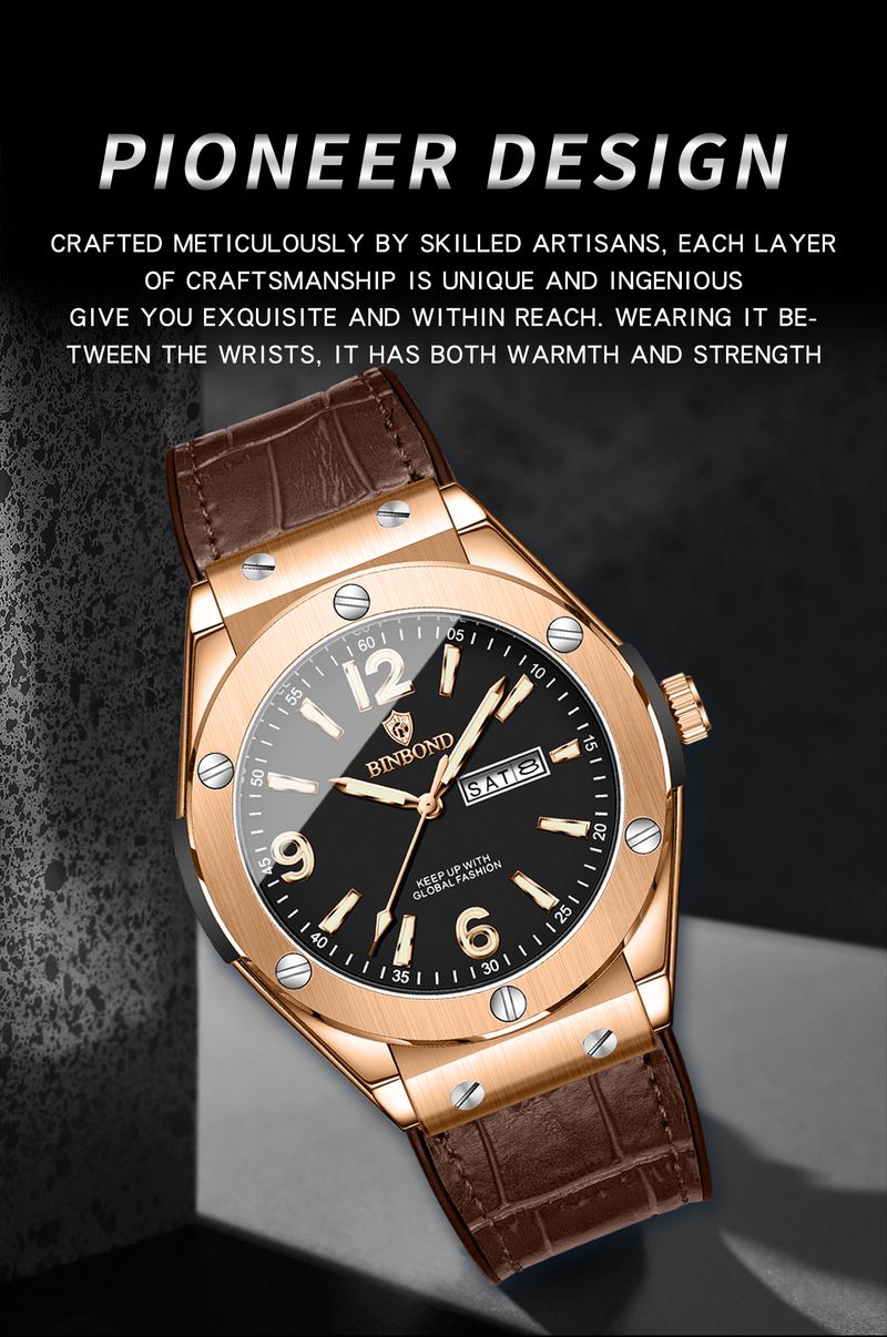 Relojes de hombre de moda con esfera grande, reloj de cuarzo original para hombre, correa de silicona, resistente al agua, luminoso, fecha y semana, reloj_voghion.com