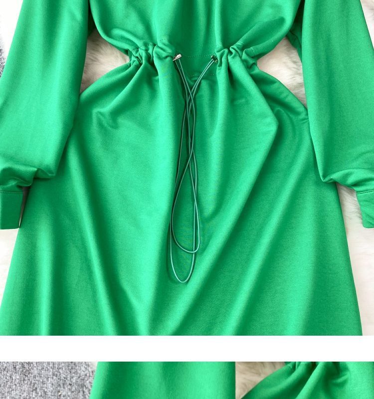 Women's Clothing New style dress for women in autumn, niche design, denim Polo collar, contrast color stitching, fashionable sweater dress_voghion.com