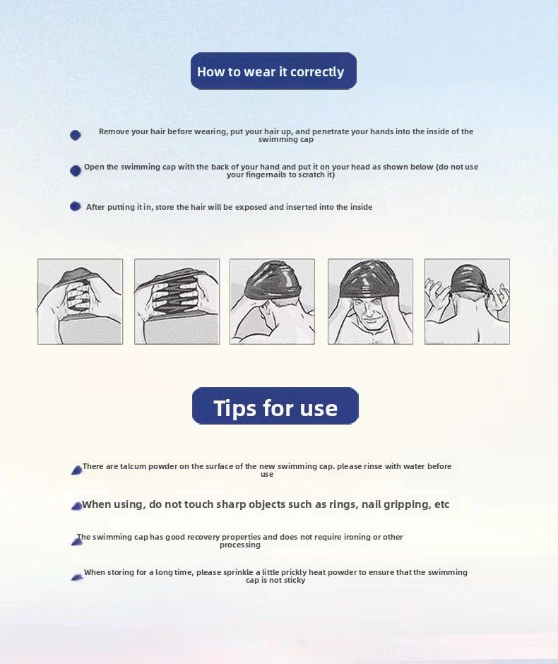 Masque de natation universel en silicone pour enfants et adultes, tendance, pour femmes, cheveux longs, étanche, confortable, antidérapant_voghion.com