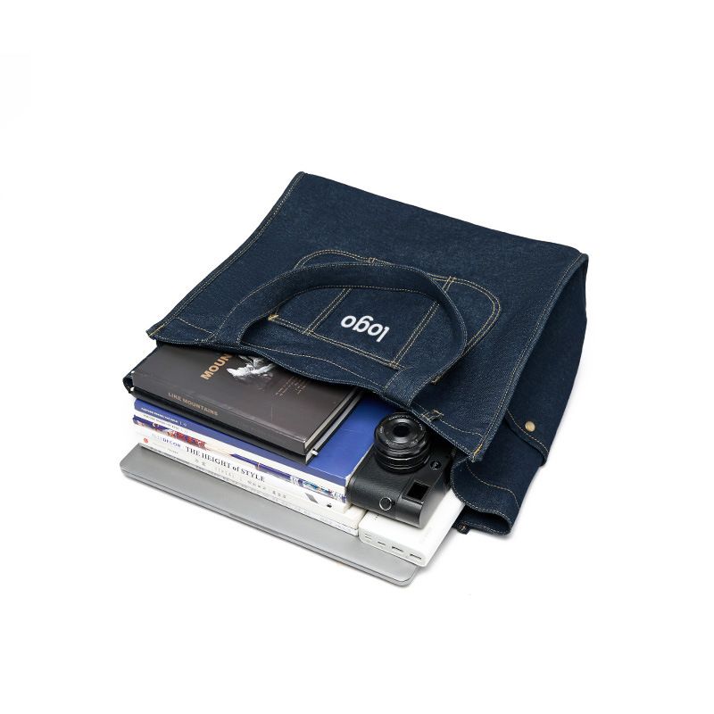 Borsa a tracolla in denim per donna, casual, grande capacità, leggera, da studente_voghion.com