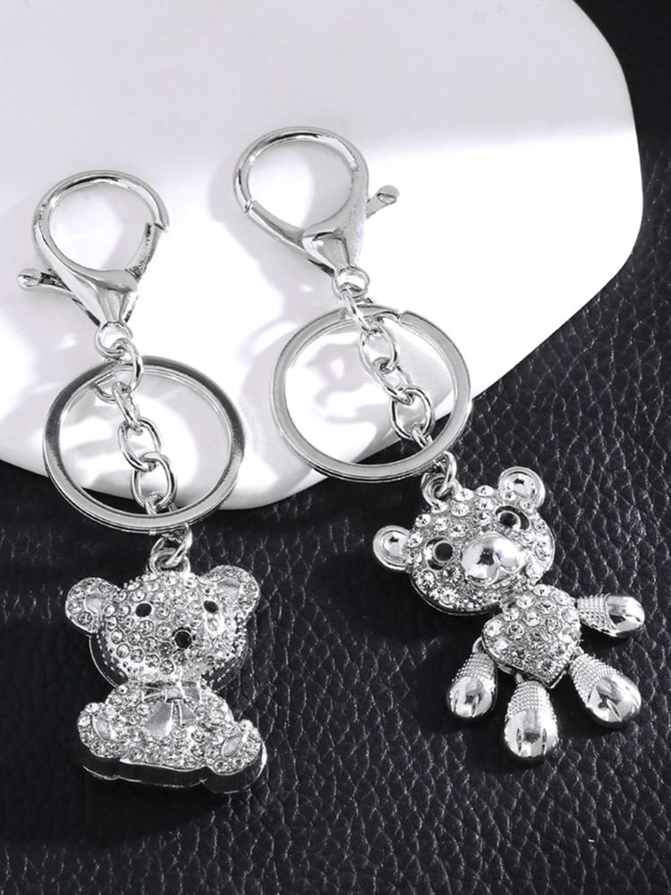 AS Accessories New Personality Creative Cute Exquisite Bear Pendant Bag Car Keychain Ornament Kca046_voghion.com