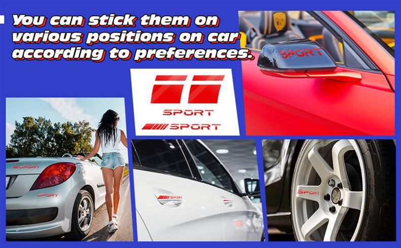 12pcs Decal Reflective Stickers Waterproof Red Car Wheel Rim Stripe 18-21inch_voghion.com