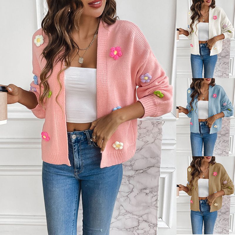 Women's Striped Knitted Cardigan Jacket Fashion Loose Long Halloween Sweater Cardigan_voghion.com