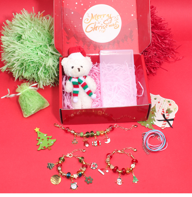 Designer Style Christmas Bracelet DIY Children's Bracelet Jewelry Set Santa Claus Bear Children's Gift_voghion.com