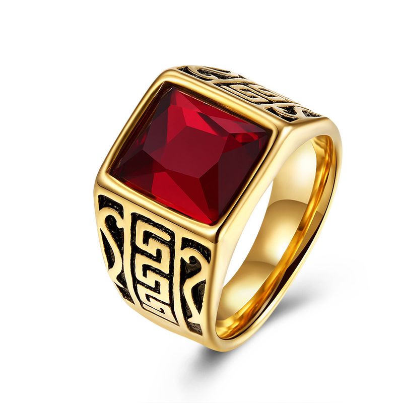 2025 Nuovi arrivi Vintage inciso zircone rosso per uomo \\\ ..._voghion.com