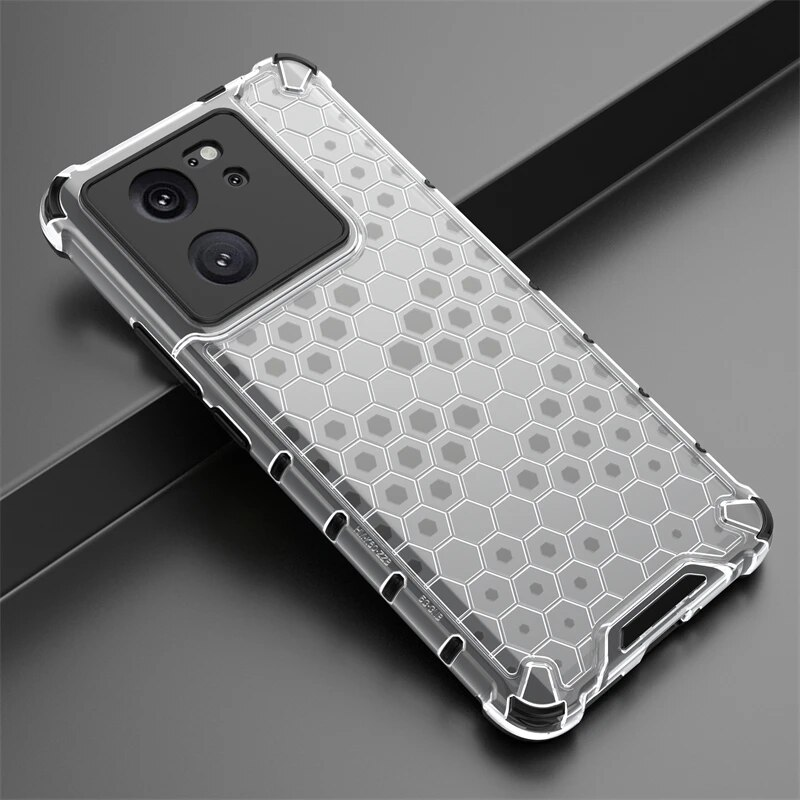 Shockproof Transparent Honeycomb Armor 13TPro Case Cover For Xiaomi 13T Pro 6.67 inch_voghion.com