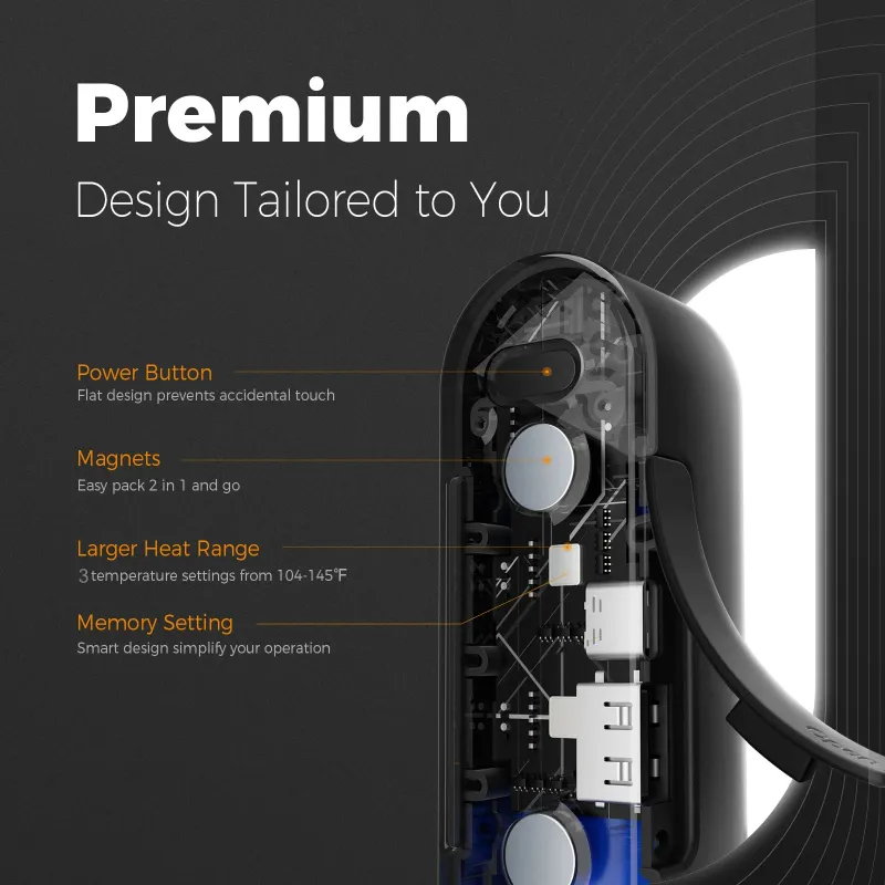 Magnetic Rechargeable Hand Warmers USB Portable Pocket Heater With Constant Temperature Ideal Tech Gifts For Outdoors_voghion.com