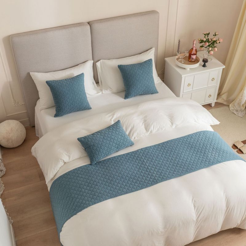 Semplice modello olandese in velluto ultrasonico a rombi per hotel, hotel, casa, letto, asciugamano, bandiera_voghion.com