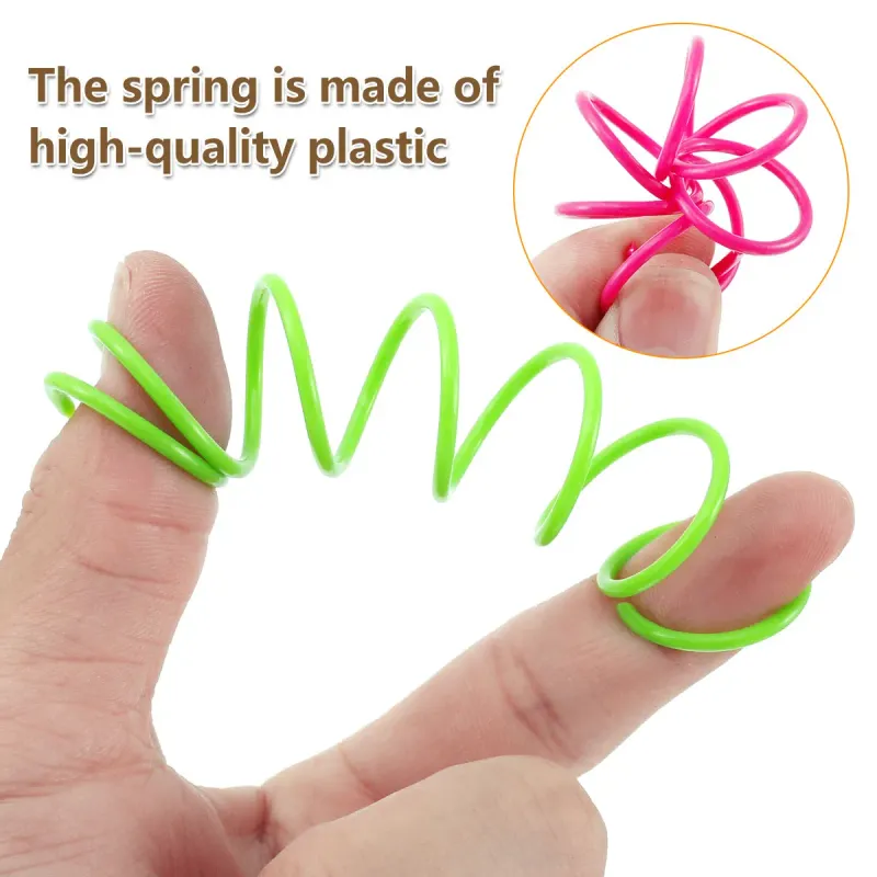 4-200 Pc.Spring Colorful Cat Spiral Spring Kitten Cat Toy Interactive Durable Spring Tool For Heavy Preure By PawParty Store_voghion.com