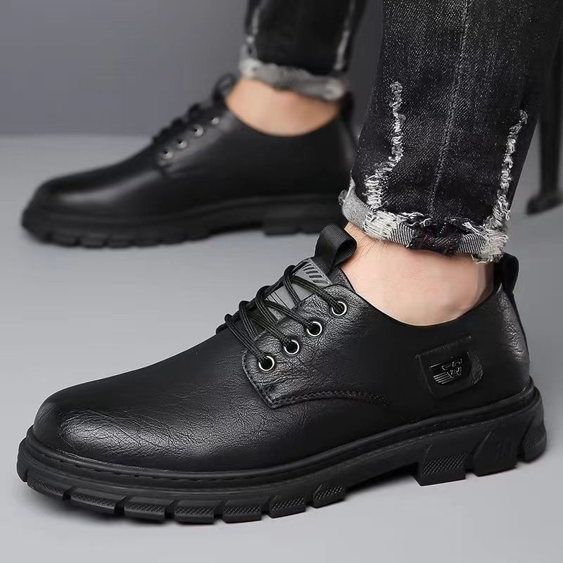 9908-Casual Shoesmen's Soft Sole Non-Slip Wear-Resistant Business Leather Work Men's Trendy Shoes_voghion.com