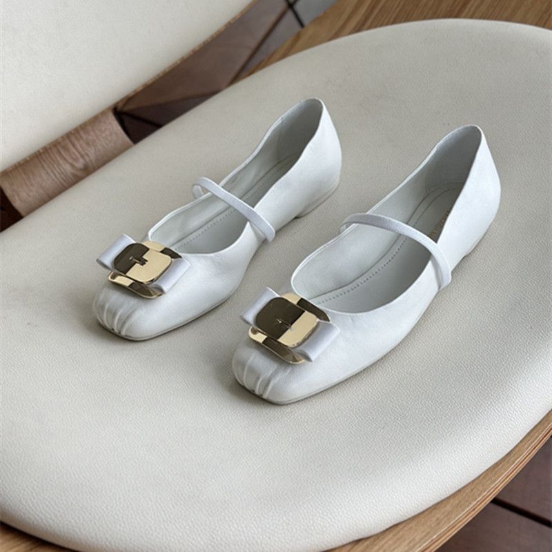 2025 Early Spring Square Ballet Flat Mary Jane Daily Comfortable And Elegant Low Order Women's Shoes_voghion.com
