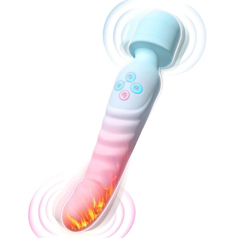 Dual-Head Vibrator For Women Adult Products Vibrating Heating Massager Instant Orgasm AV Stick Sex Toys_voghion.com