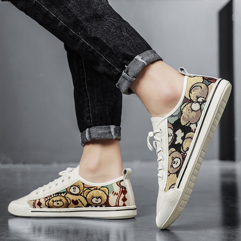 Nova tendência versátil baixo top board estudante sola macia couro genuíno preto sapatos casuais_voghion.com
