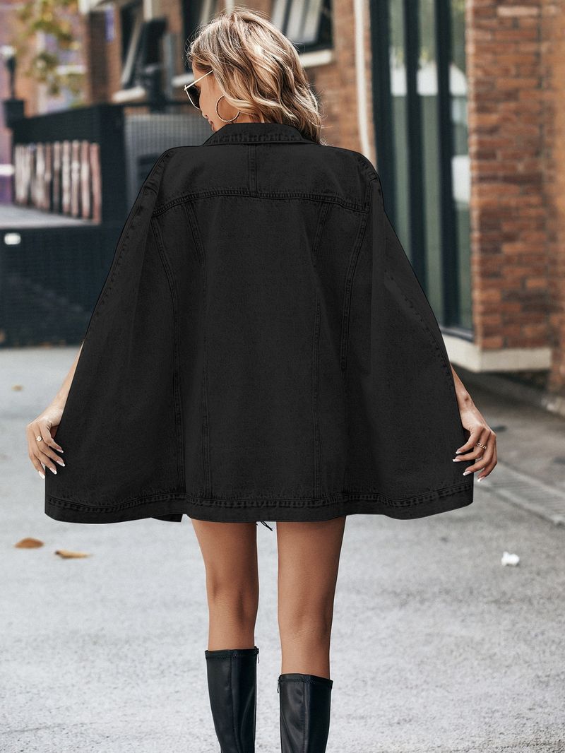 Women's Clothing Ready stock women's clothing fashion irregular loose versatile denim jacket_voghion.com