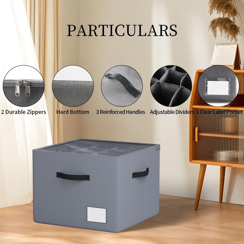 Organisateur familial grande capacité boîte de rangement à chaussures organisateur pliable multifonctionnel avec fenêtre transparente conception empilable_voghion.com