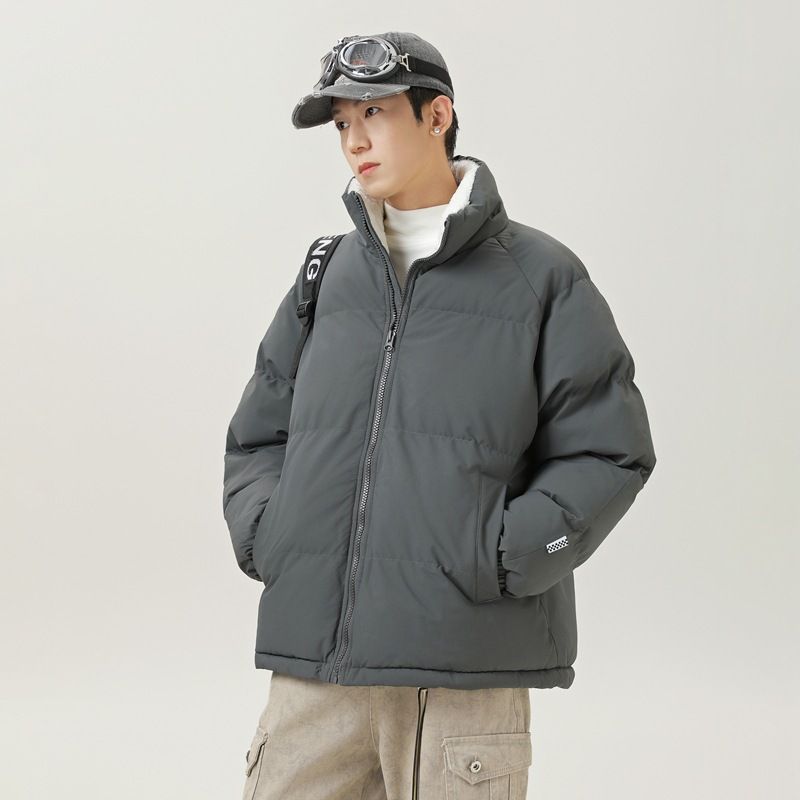 Giacca da uomo, marchio alla moda, cappotto spesso, collo alto invernale, foderato in pile, capospalla caldo, impermeabile, per coppie_voghion.com