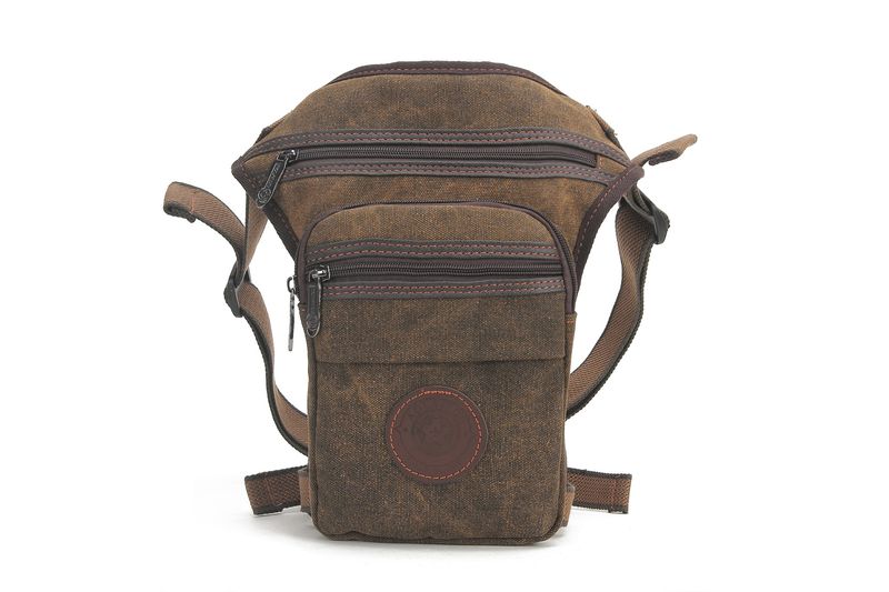 Borsa da gamba sportiva in tela resistente all'usura, con cerniera, in stile britannico, da uomo_voghion.com
