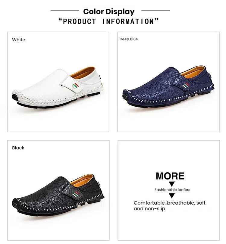 Voyage Voyage Foreign Trade Handmade Stitched Mark Line Loafers Extra Large Casual Men's Shoes_voghion.com