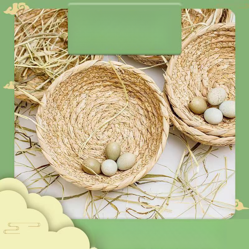 Pipa Kaninchen Rutin Huhn Zucht Box Liefert Hideaway Nest Papagei Gras Gewebt Universal Für Kleine Vögel_voghion.com