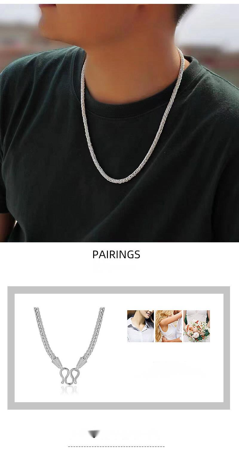 Catena a forma di testa di serpente con personalità alla moda, da uomo, con catena a forma di osso di serpente, da inviare al fidanzato_voghion.com