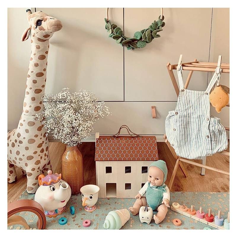 Niedliches Plüsch-Giraffen-Schlafkissen für Kinderzimmer und als Nickerchenhilfe_voghion.com