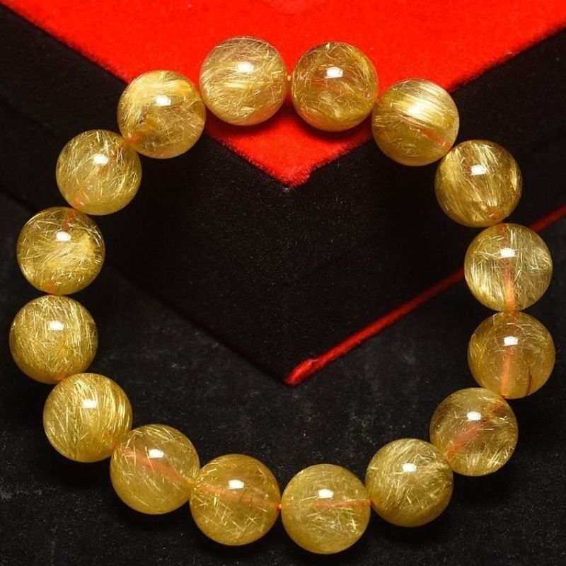 Braccialetto estivo per capelli da uomo, in seta e titanio dorato, con cristalli, per donne e uomini, colore: giallo brasiliano_voghion.com